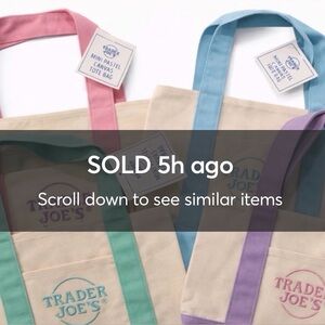 ❗️SOLD❗️NWT four Trader Joe’S mini pastel totes.
